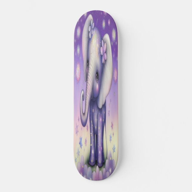 Skateboard Girly Blume Babyelefone (Vorderseite)