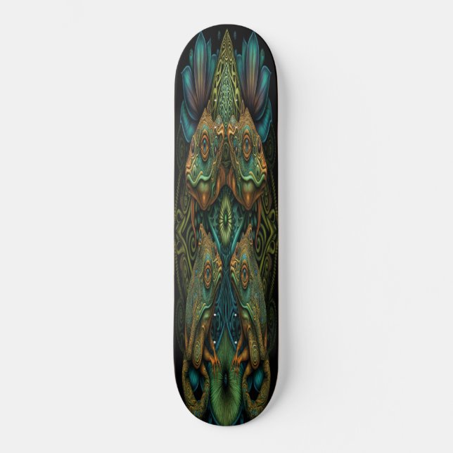 Skateboard Girly Fairy Gold Frogs (Vorderseite)