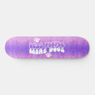 Skateboard Girly Glitzer Hunde Positive Aufnahme