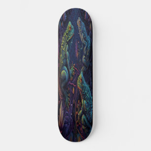 Skateboard Girly Niedliche Lila Gold Artistische F