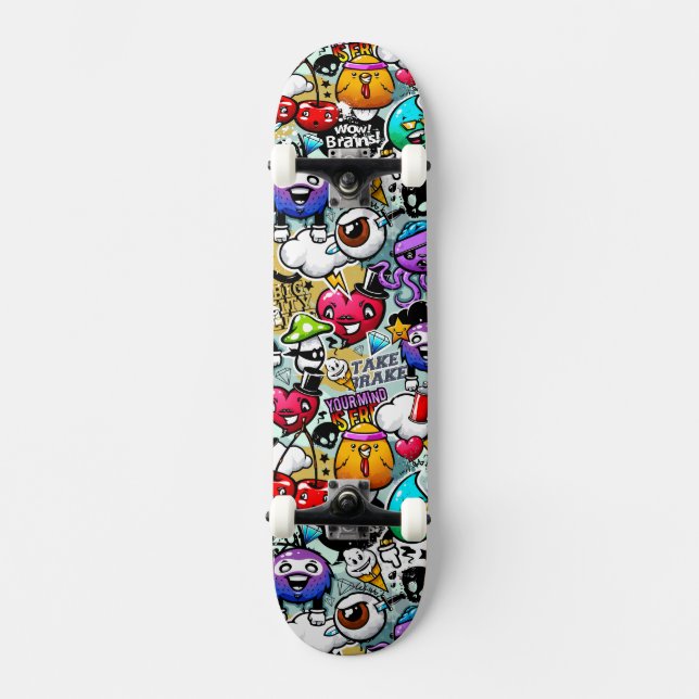 Skateboard - Graffiti-Design (Vorderseite)