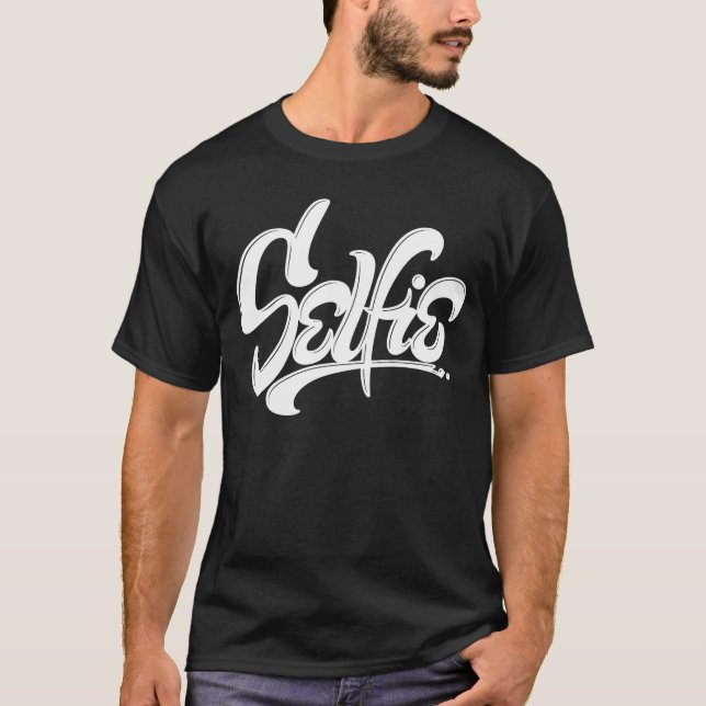 Skateboard Graffiti Selfie Street Art Letting T-Shirt (Vorderseite)