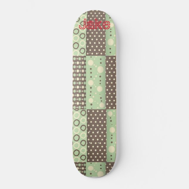 Skateboard Green Brown (Vorderseite)