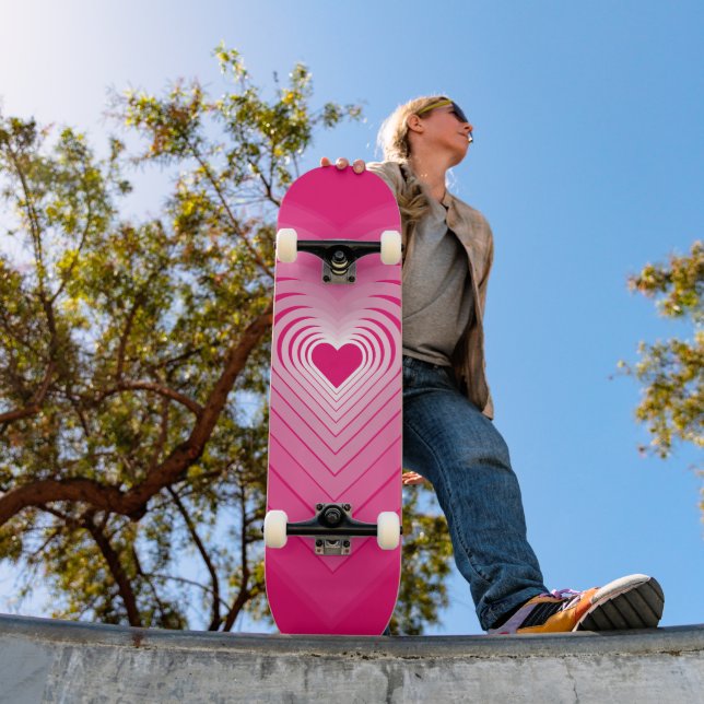 Skateboard Herz - Rosa (Außenbereich 1)
