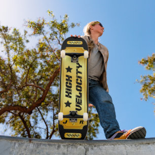 Skateboard "High Velocity" - Gold/Schwarz Mit Mono
