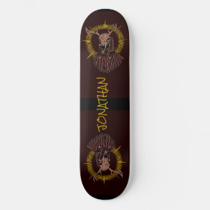 Skateboard Hirschschädel