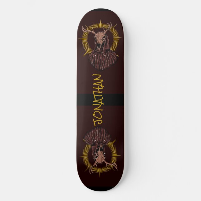 Skateboard Hirschschädel (Vorderseite)