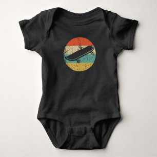 Skateboard Icon Retro Skateboarding Baby Strampler