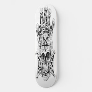 skateboard Ink Drawing Skull Skate