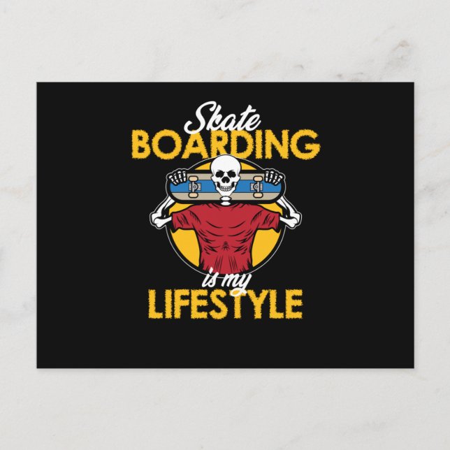 Skateboard ist Lifestyle Skateboard Skateboard Einladungspostkarte (Vorderseite)