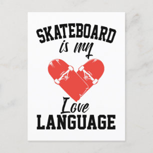 Skateboard ist meine Liebe - Funny Skateboard Postkarte