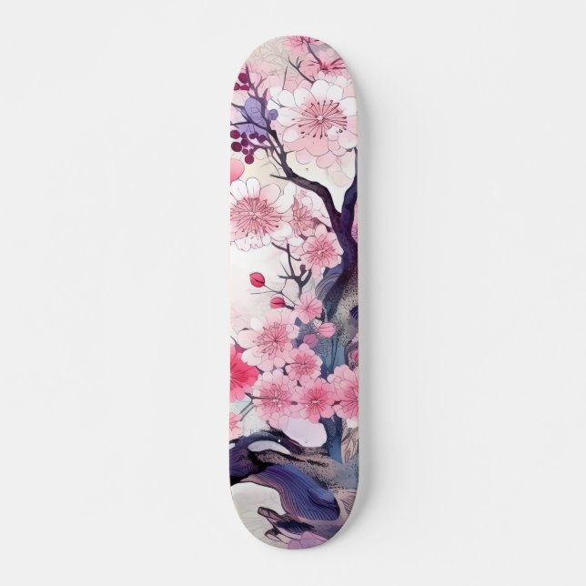 Skateboard Japanisch Cherry Blossom (Vorne)