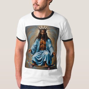 Skateboard Jesus Crowned King Streetwear T-Shirt