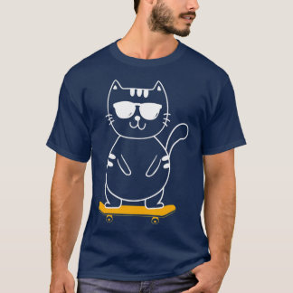 Skateboard Katze - Skateboard Skateboard Skater T-Shirt
