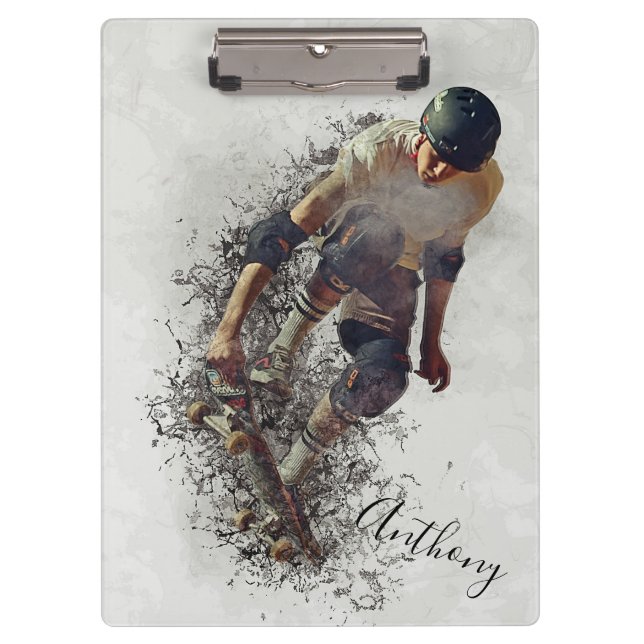 Skateboard Klemmbrett (Vorderseite)