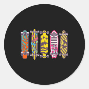 Skateboard Longboard Boards Stil Arten Typen Unter Runder Aufkleber