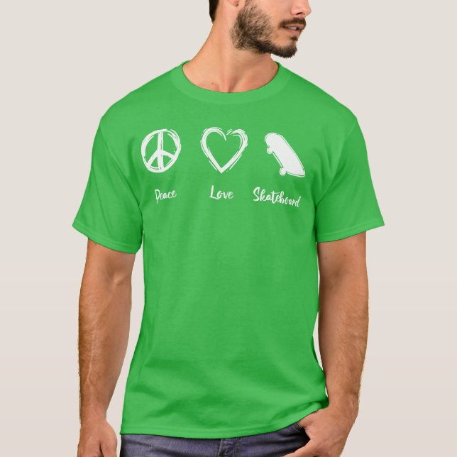 Skateboard Love retro T-Shirt (Vorderseite)