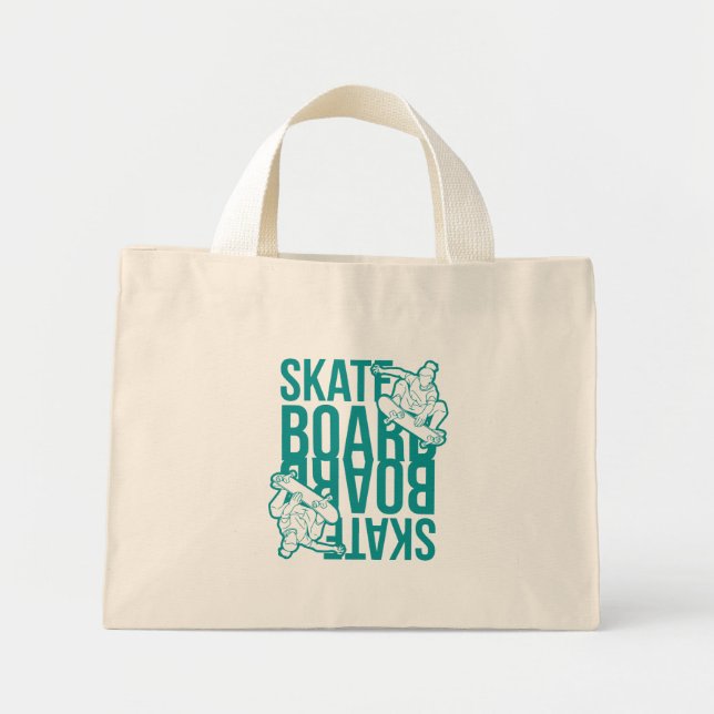 skateboard  mini stoffbeutel (Vorne)