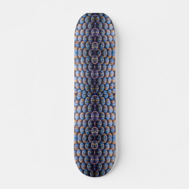 Skateboard mit Abstraktem Honeycomb-Image (Vorne)
