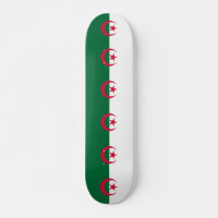 Skateboard mit algerischer Flagge