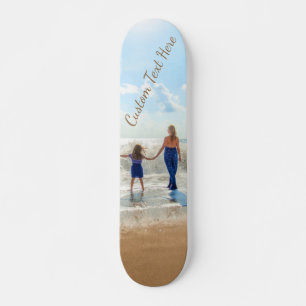 Skateboard mit benutzerdefiniertem Foto und Text -