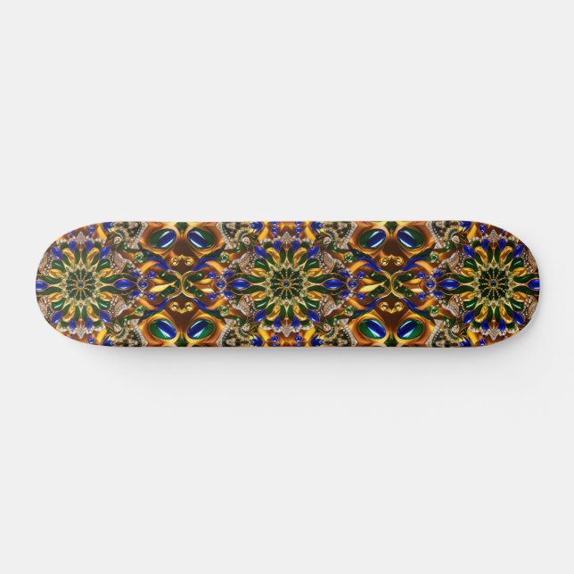 Skateboard mit brasilianischem Farbdesign (Horizontal)