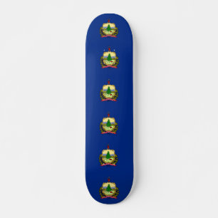Skateboard mit der Flagge von Vermont