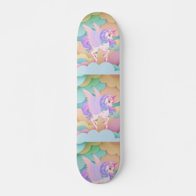 Skateboard mit Einhörnchen (Vorne)