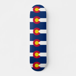 Skateboard mit Flagge Colorado