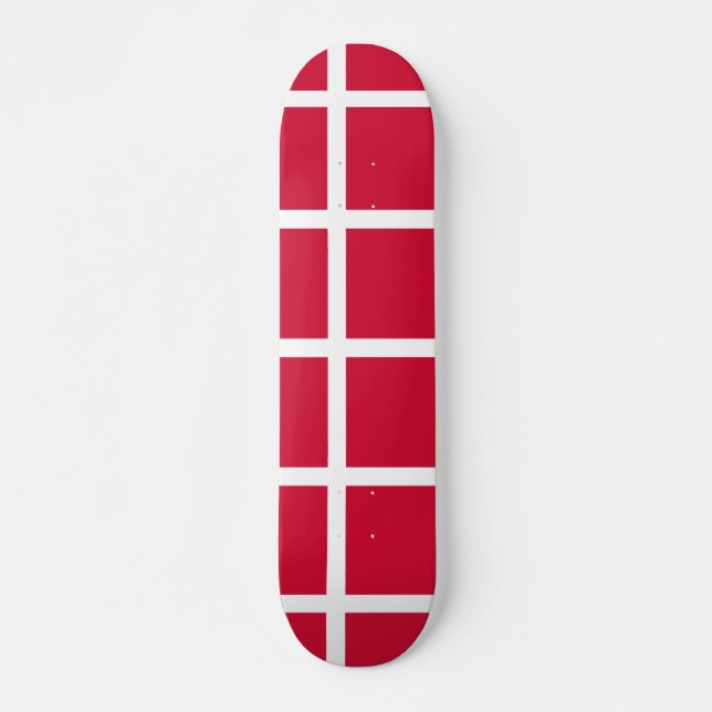 Skateboard mit Flagge Dänemarks (Vorne)