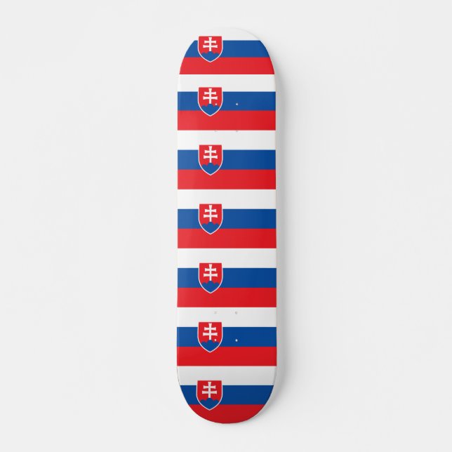 Skateboard mit Flagge der Slowakei (Vorne)