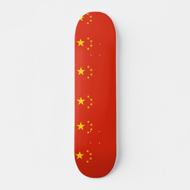 Skateboard mit Flagge für China (Vorne)