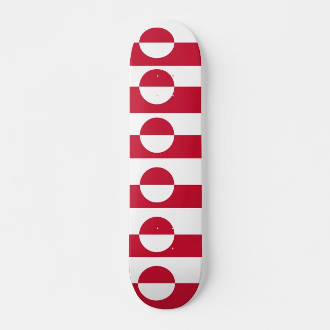 Skateboard mit Flagge Grönlands (Vorne)