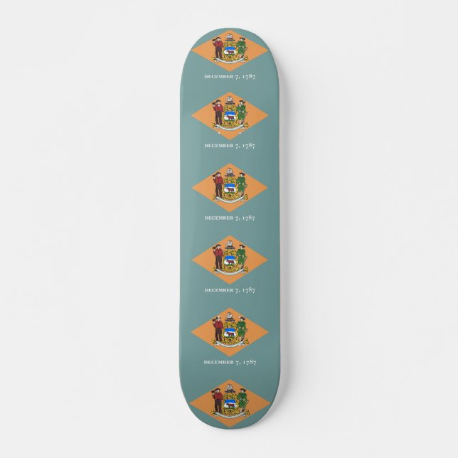 Skateboard mit Flagge von Delaware (Vorne)