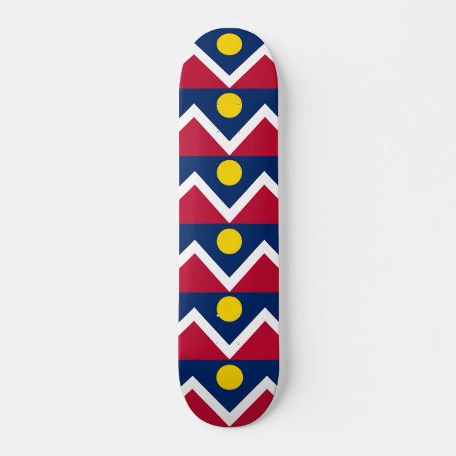 Skateboard mit Flagge von Denver, Colorado (Vorne)