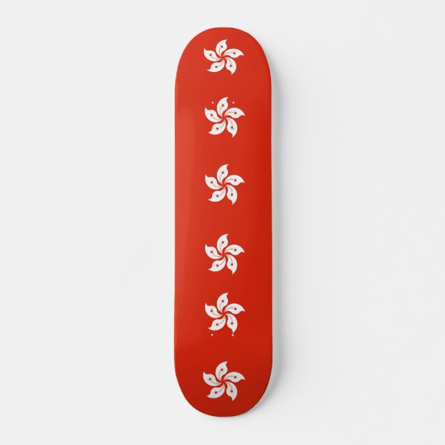 Skateboard mit Flagge von Hongkong, China (Vorne)