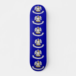 Skateboard mit Flagge von Louisiana