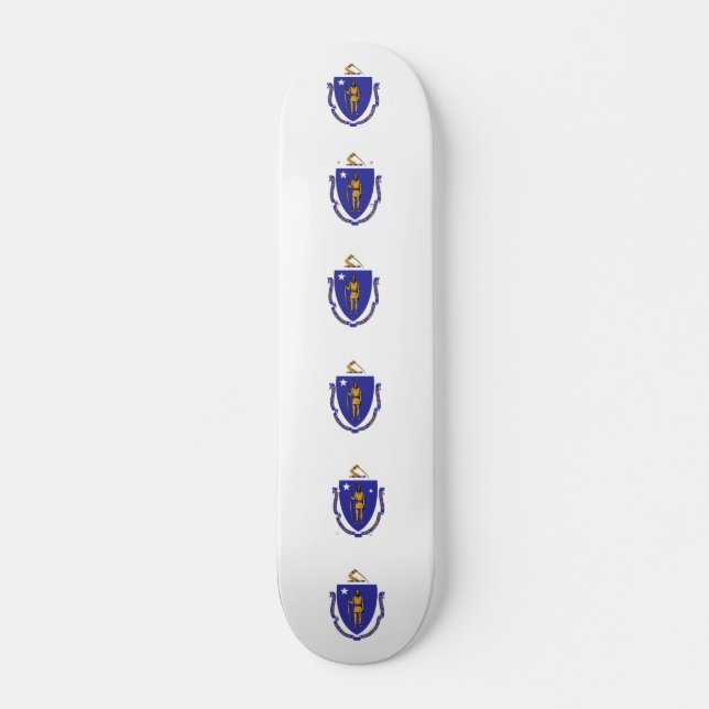Skateboard mit Flagge von Massachusetts (Vorne)