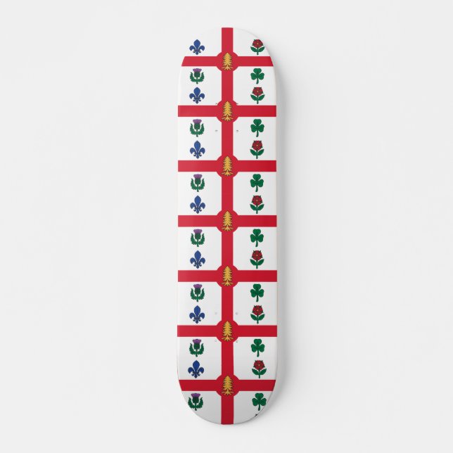 Skateboard mit Flagge von Montreal, Kanada (Vorne)