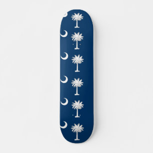 Skateboard mit Flagge von South Carolina