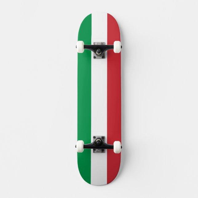 Skateboard mit italienischer Flagge (Vorderseite)