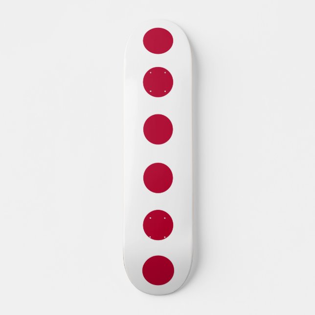 Skateboard mit japanischer Flagge (Vorne)