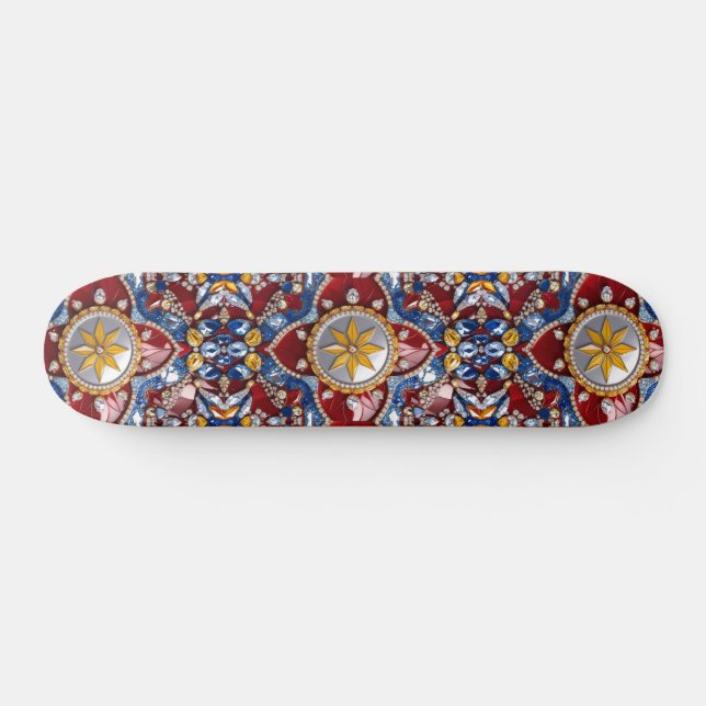 Skateboard mit kolumbianischem Farbdesign (Horizontal)
