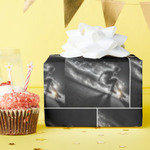 Skateboard mit leichten Wegen Geschenkpapier