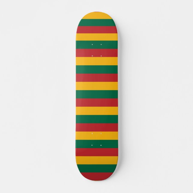 Skateboard mit litauischer Flagge (Vorne)