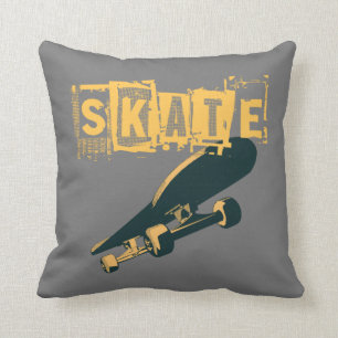 Skateboard mit Skate-Text     Kissen