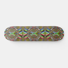 Skateboard mit südafrikanischem Farbdesign