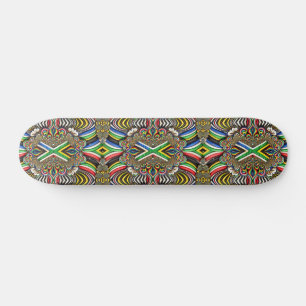 Skateboard mit südafrikanischem Farbdesign
