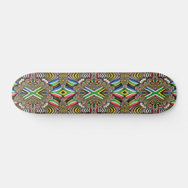 Skateboard mit südafrikanischem Farbdesign (Horizontal)