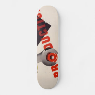 Skateboard mit Vintage-WWII-Plakat